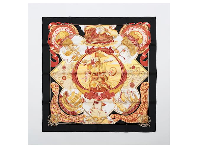 Lenço de seda Hermès "Au-Dela des cinq Mers" de Laurence Bourthoumieux Multicor  ref.1339412