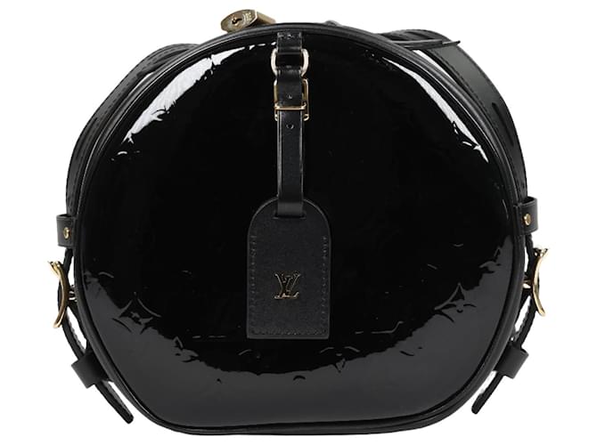 LOUIS VUITTON Vernis Boite Chapeau Souple Umhängetasche in Schwarz Leinwand  ref.1339416