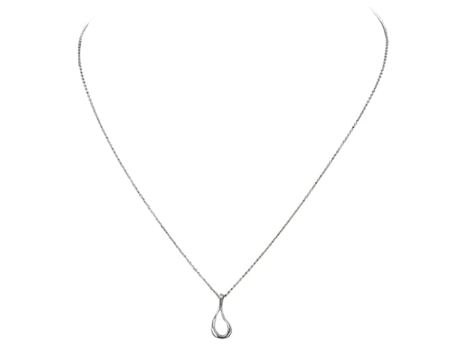 Tiffany & Co Open Teardrop Silvery Silver  ref.1339445