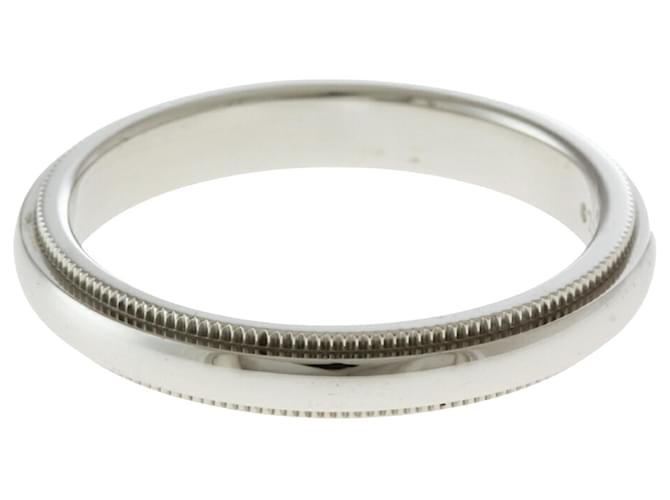 Tiffany & Co Milgrain Silvery Platinum  ref.1339458