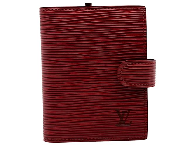 Louis Vuitton Agenda Cover Red Leather  ref.1339823
