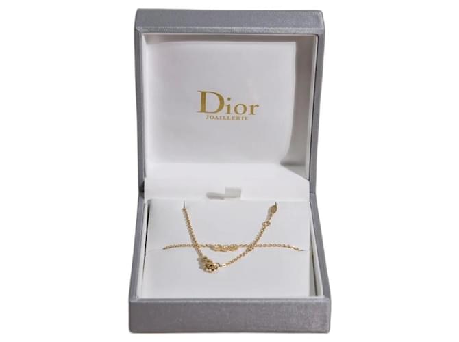 Dior Mimirose yellow gold and diamonds necklace Golden  ref.1339965