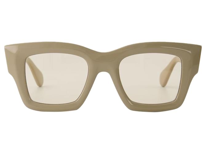 Jacquemus Óculos de Sol Baci em Acetato Bege  ref.1340074