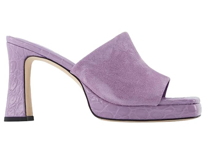 Beliz Mule - By Far - Roxo - Couro  ref.1340077