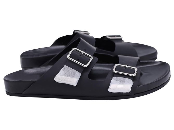 Sandali piatti con fibbia foderati Givenchy in pelle nera