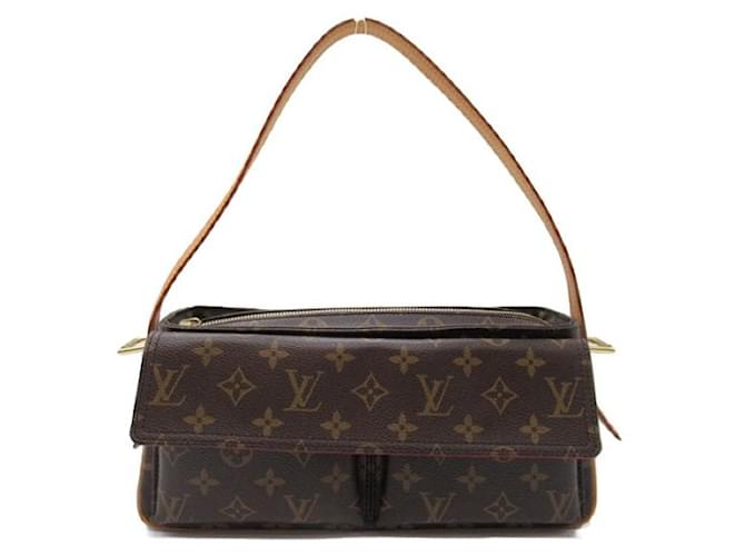 Louis Vuitton Viva Cite MM Canvas Shoulder Bag M51164 in good condition Cloth  ref.1340144