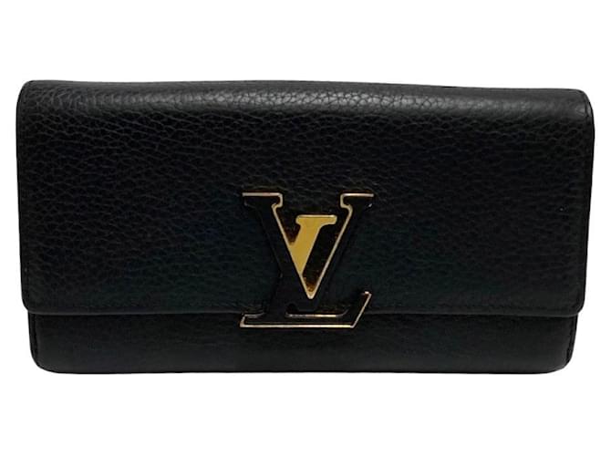 Carteira Louis Vuitton Capucines Carteira Longa de Couro ポルトフォイユ カプシーヌ em bom estado  ref.1340173