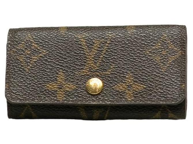 Louis Vuitton Monogram Multicles 4 Key Case M62631 Brown PVC Leather in Very Good Condition Plastic  ref.1340203