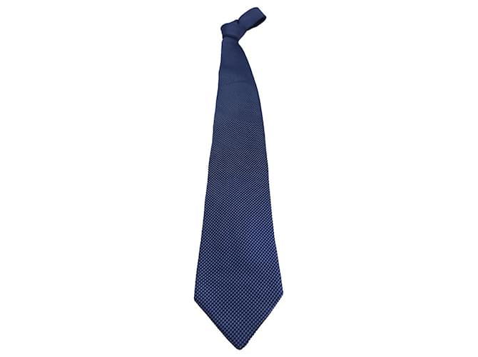 Etro Patterned Necktie in Blue Silk Cotton  ref.1340227