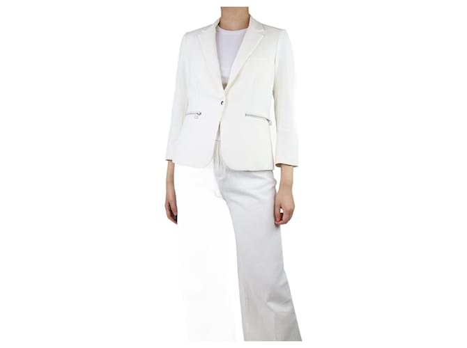 Veronica Beard Cream blazer - size UK 12 Nylon  ref.1340236