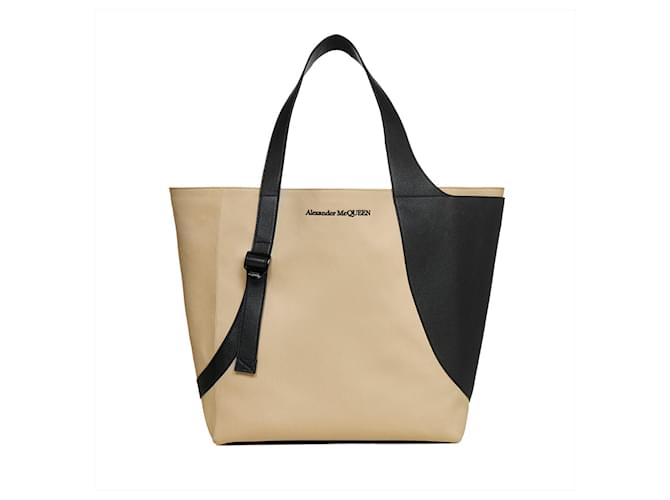 Alexander McQueen Holster Tote Bag Black Beige Leather  ref.1340267