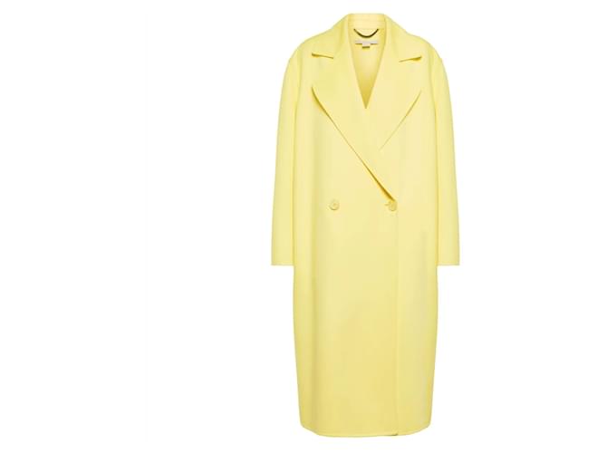 Stella Mc Cartney Cappotto lungo a doppiopetto di Stella McCartney Giallo Lana  ref.1340270