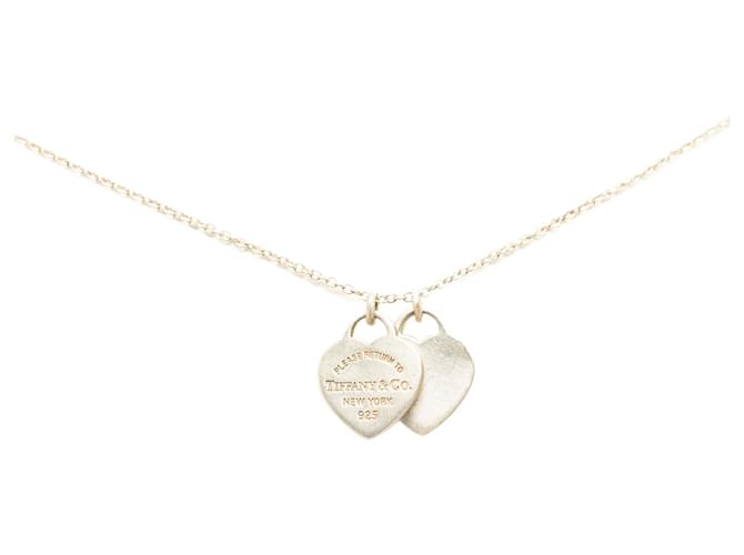 Tiffany & Co Collar con etiqueta de corazón forrado en plata Tiffany Metal  ref.1340345