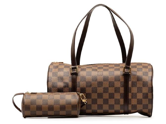 Bolsa Louis Vuitton Damier Papillon PM 26 N51304 em couro PVC marrom em muito bom estado Plástico  ref.1340409