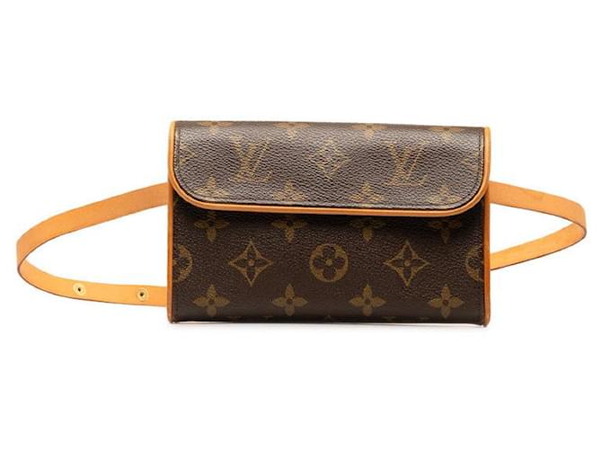 Louis Vuitton Monogram Pochette Florentine Waist Bag M51855 in Very Good Condition Brown Plastic  ref.1340410