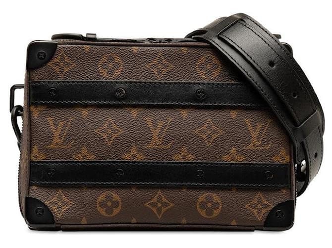 Louis Vuitton Monogram Macassar Handle Soft Trunk Canvas Crossbody Bag M45935 in good condition Cloth  ref.1340419