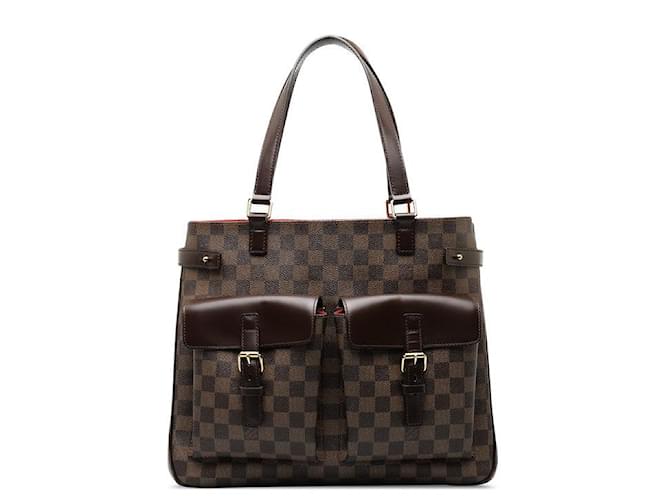 Sac à main Louis Vuitton Damier Uzes N51128 en cuir PVC marron en excellent état Plastique  ref.1340424