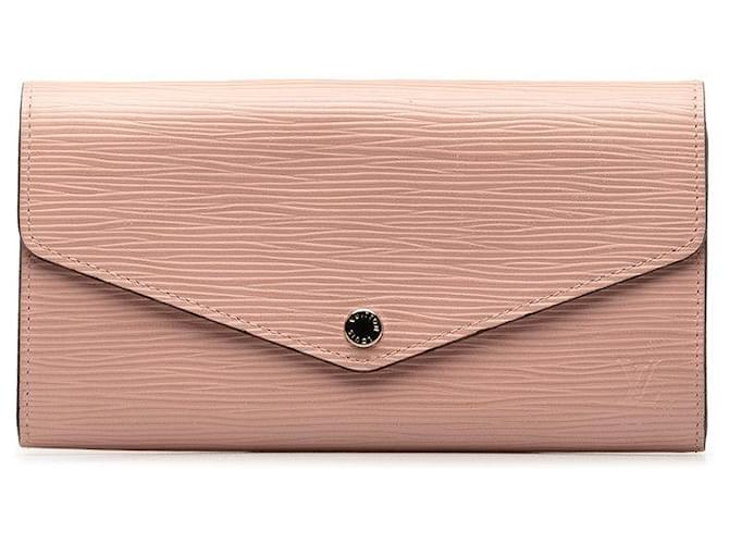 Carteira longa Sarah em couro Epi Louis Vuitton M61216 em muito bom estado Rosa  ref.1340445