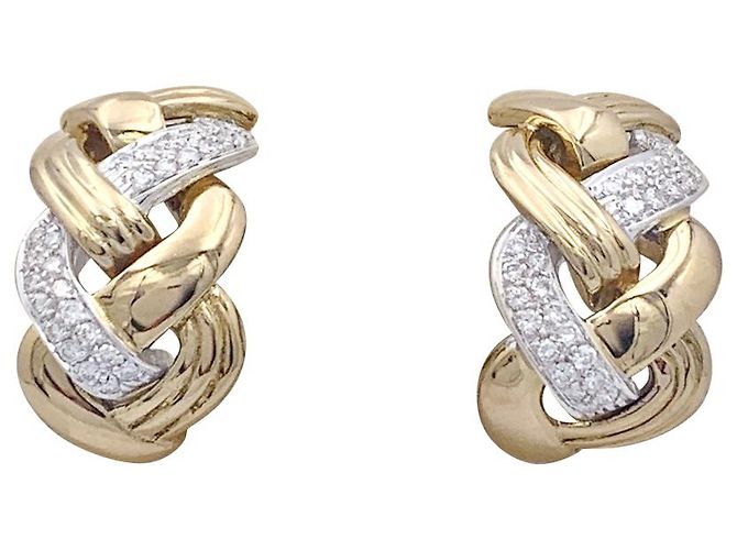 Orecchini Repossi “Tresse” in oro e diamanti.