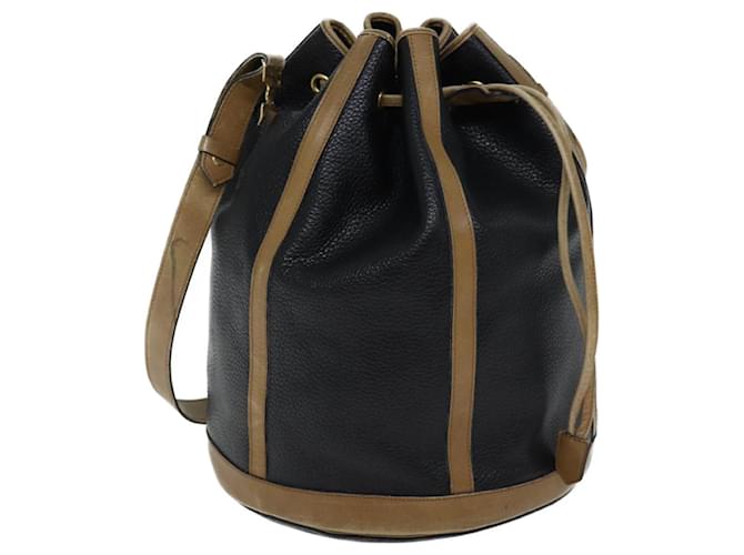 Christian Dior Shoulder Bag Leather Black Auth yk11682  ref.1340602