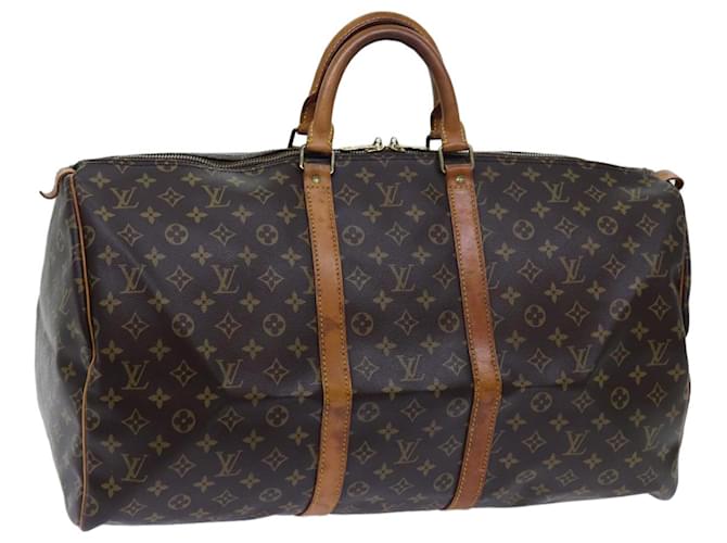 Louis Vuitton Monograma Keepall 55 Boston Bag M41424 LV Auth yk11738 Lona  ref.1340628