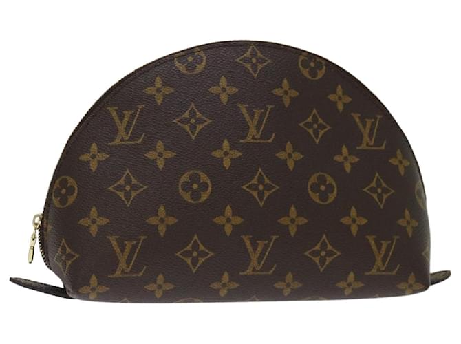 LOUIS VUITTON Monogram Trousse Demi Ronde Cosmetic Pouch M47520 LV Auth 70901 Cloth  ref.1340639