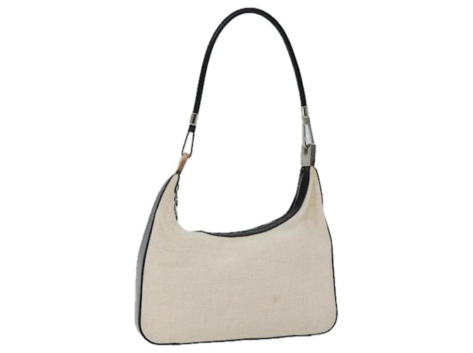 GUCCI Shoulder Bag cotton Beige Black Auth bs13618  ref.1340667