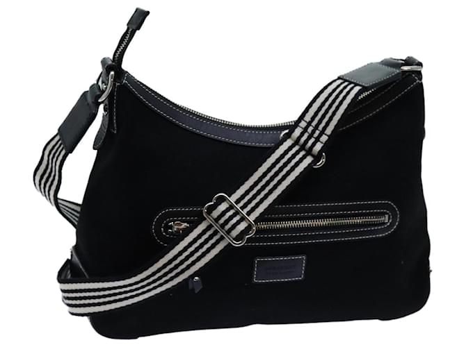 BURBERRY Blue Label Shoulder Bag Canvas Black Auth hk1263 Cloth  ref.1340671