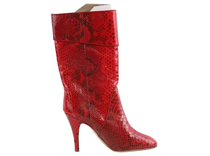 Paul & Joe Red boots Exotic leather  ref.1340678