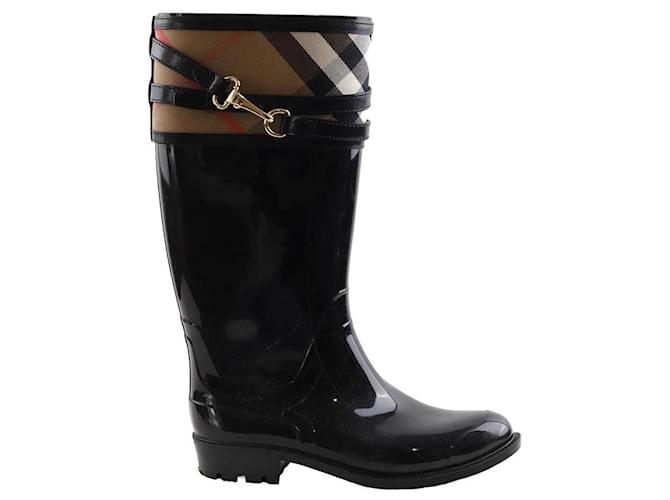 Burberry Boots Black Plastic  ref.1340688