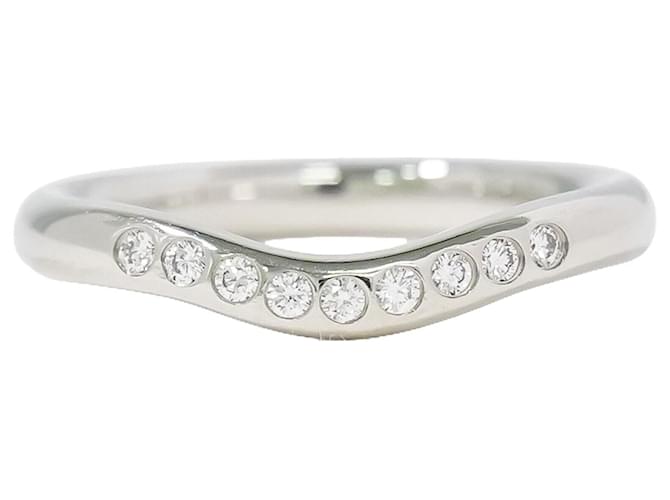 Tiffany & Co Curved band Silvery Platinum  ref.1340930