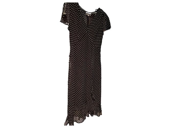 Gerard Darel Feminines Vintage-Kleid Schwarz Polyester  ref.1340995