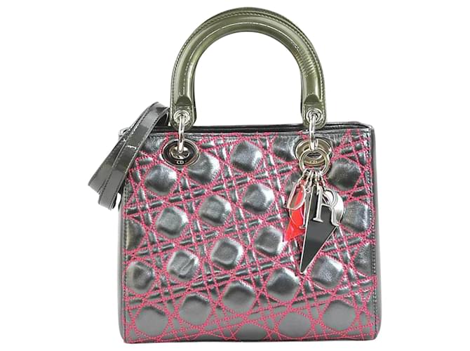 Dior Lady Dior Green Leather  ref.1341033