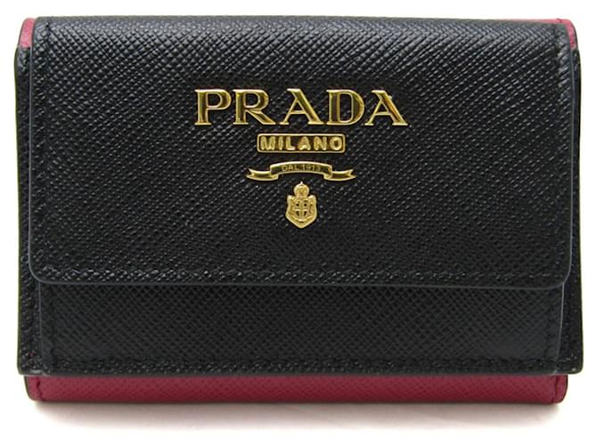 Prada Saffiano Schwarz Leder  ref.1341077