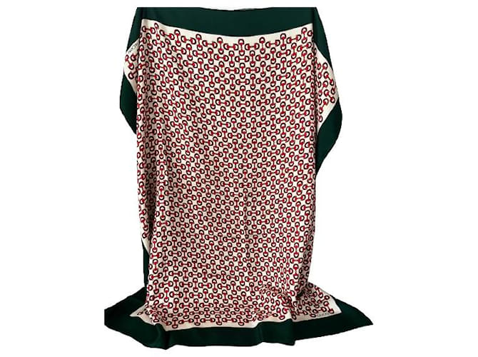 Square silk scarf: GUCCI - MCCANN Green  ref.1341178