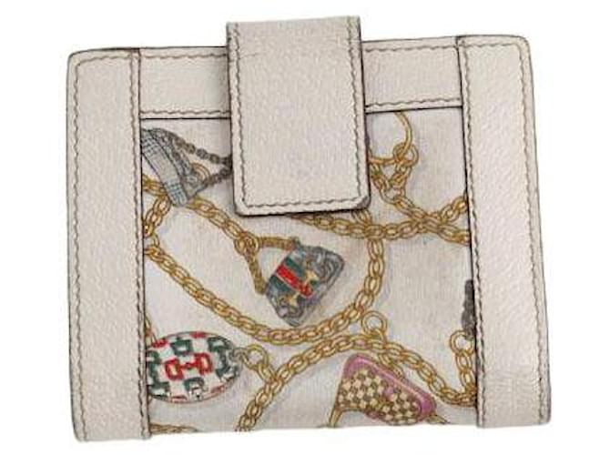 Gucci Leather card holder Beige  ref.1341227