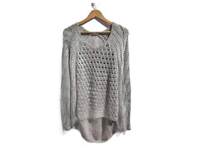 HELMUT LANG Strickwaren T.International M Wolle Grau