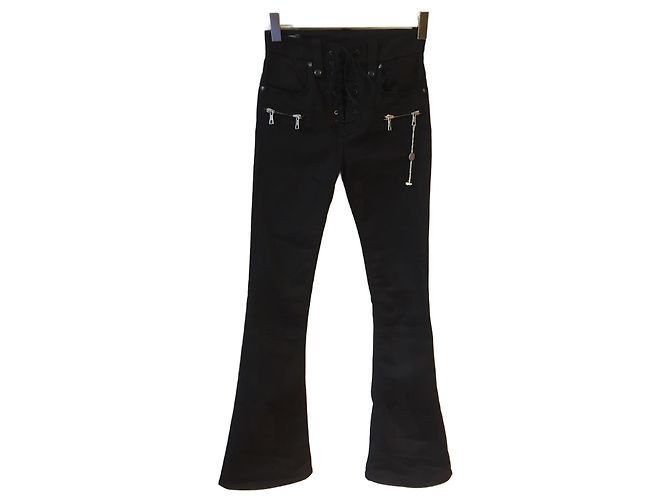 Autre Marque Jeans UNRAVEL T.US 26 Algodón Negro