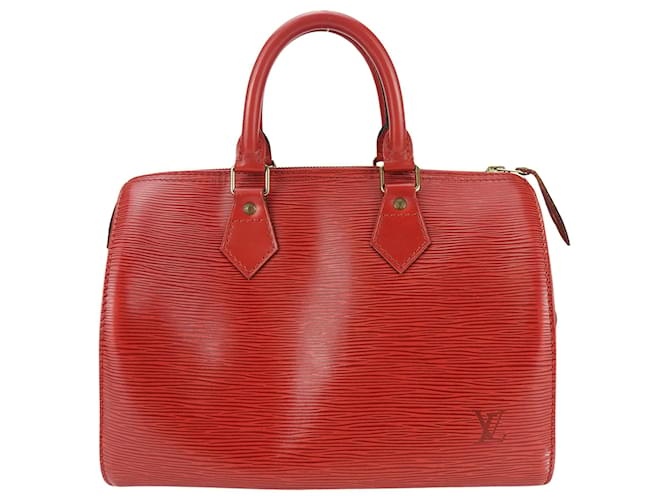 Louis Vuitton Speedy 30 Vermelho Couro  ref.1341369