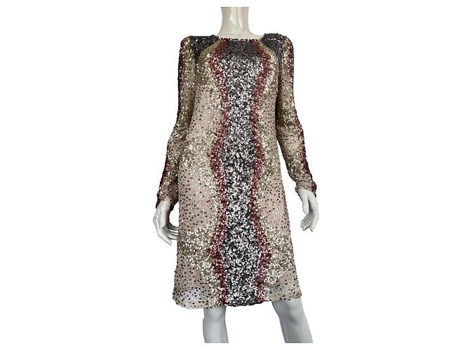 Hoss Intropia Cocktailkleid Beige Gold Golden