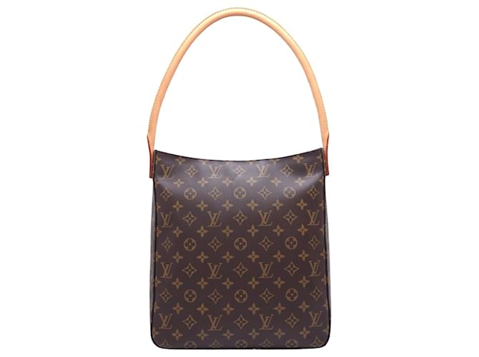 Louis Vuitton Looping GM Castaño Lienzo  ref.1341635