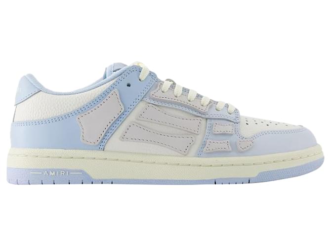 Two-Tone Skel Top Low Sneakers - Amiri - Leather - Blue/White Pony-style calfskin  ref.1341843