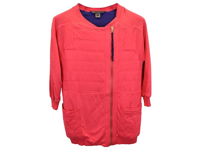 Veste zippée asymétrique Marc Jacobs en coton rouge  ref.1341852