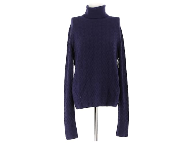 CHANEL Maille T.fr 44 cashmere Cachemire Bleu  ref.1341941