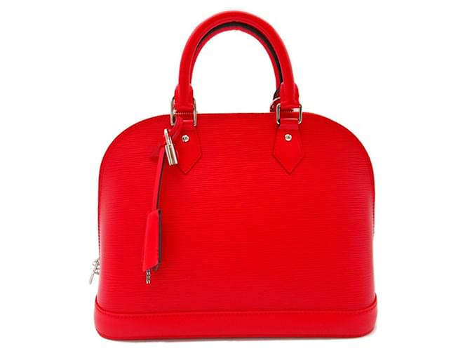 Louis Vuitton Red Epi Alma PM Cuir Rouge  ref.1342101