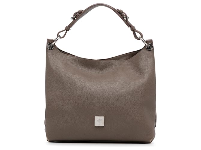 Mulberry Brown Freya Hobo Taupe Leather Pony-style calfskin  ref.1342133
