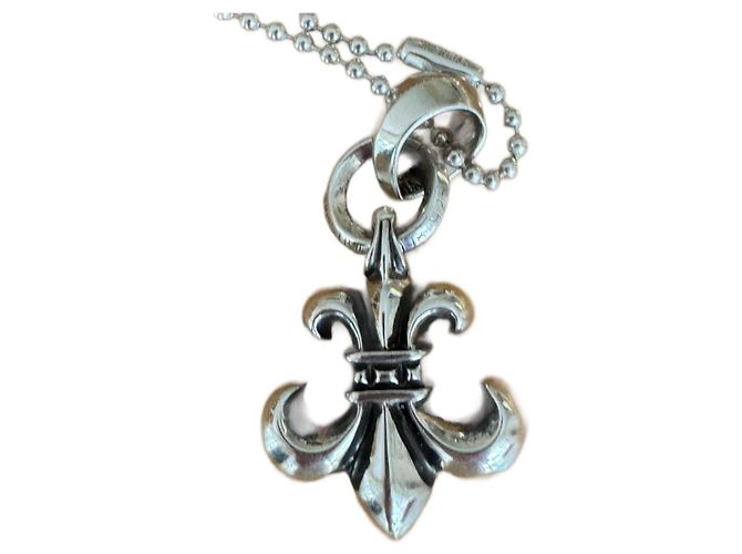 Chrome Hearts Colar com Pingente de Prata