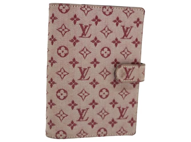 LOUIS VUITTON Monogramm Mini Agenda PM Tagesplaner Cover Rot R20912 LV Auth 71058  ref.1342230