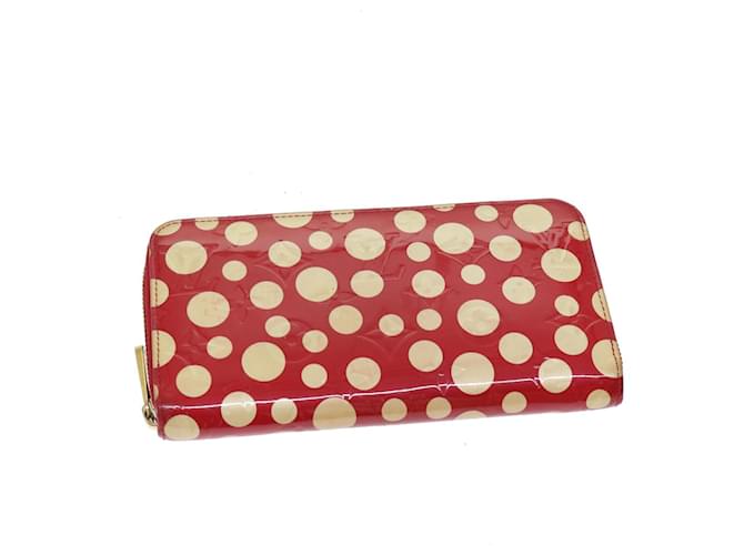 LOUIS VUITTON Monogram Vernis Yayoi Kusama Wallet Rouge M91572 LV Auth yk11825 Red Patent leather  ref.1342345