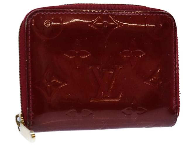 LOUIS VUITTON Vernis Zippy Coin Purse Wallet Pomme D'amour M93608 Auth yk11988 Red Patent leather  ref.1342353